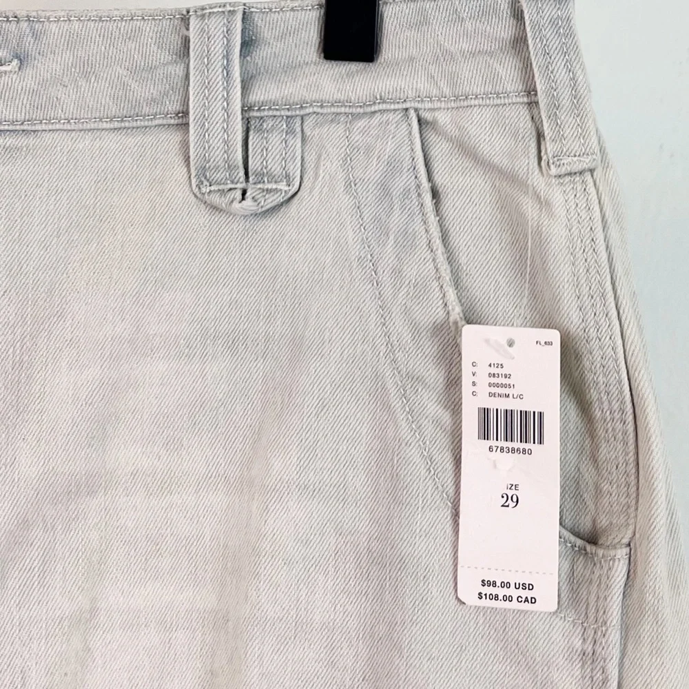 NWT Anthropologie Pilcro Denim Frayed Shortie Shorts Light Wash - Picture 9 of 10
